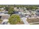 High-angle view of a residential area, including the subject property at 2240 Colonial Dr, Dunedin, FL 34698