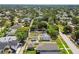 An aerial view of the neighborhood with homes having well-maintained backyard spaces and green lawns at 2729 36Th N Ave, St Petersburg, FL 33713