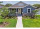 Charming home with stone accents, a bright yellow front door, and a lush, well-maintained lawn at 2729 36Th N Ave, St Petersburg, FL 33713