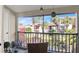 Screened balcony with seating, offering a serene view at 3869 S Lake Dr # 146, Tampa, FL 33614