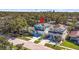 Aerial view of a two-story house and surrounding homes at 1820 47Th N Ave, St Petersburg, FL 33714