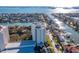 Aerial view of a high rise building near the water at 5950 Pelican Bay S Plz # 302, Gulfport, FL 33707