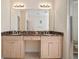 Bathroom with double vanity and granite countertop at 322 Ibisview Ln, Apollo Beach, FL 33572