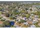 Aerial view showing neighborhood homes, streets, and lush green trees at 401 Davison Ne Ave, St Petersburg, FL 33703