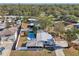 Aerial photo showing a house with a pool and screened porch at 401 Davison Ne Ave, St Petersburg, FL 33703