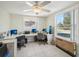 Spacious home office with built-in desk and plenty of natural light at 401 Davison Ne Ave, St Petersburg, FL 33703