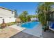 Relaxing pool area with ample patio space at 401 Davison Ne Ave, St Petersburg, FL 33703