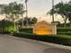 Valencia Grande club entrance sign at 5011 Sandy Brook Cir, Wimauma, FL 33598