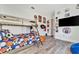 Bedroom with a bunk bed and sports theme at 323 Hawk Talon Dr, Lithia, FL 33547