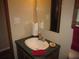 Bathroom with a vanity and a large mirror at 4635 Orange Blossom Dr, Zephyrhills, FL 33542