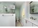Modern bathroom with updated vanity and shower at 11008 Browning Rd, Lithia, FL 33547