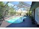 Relaxing kidney-shaped pool with a screened enclosure at 1727 Coco Palm Cir, Sun City Center, FL 33573
