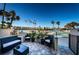Outdoor patio boasts water views and ample seating at 7400 Sun Island S Dr # 104, South Pasadena, FL 33707