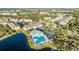 Community pool with lakefront views at 9621 Carlsdale Dr, Riverview, FL 33578