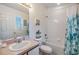 Clean bathroom with tub, shower, and updated vanity at 9621 Carlsdale Dr, Riverview, FL 33578