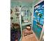 Artistic bathroom with tropical mural and unique sink at 3022 56Th S St, Gulfport, FL 33707