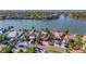 Aerial view showcasing the home's waterfront location and neighborhood at 405 12Th Ave, Indian Rocks Beach, FL 33785