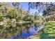 Serene canal view with lush trees and tranquil waters at 4331 Brooker Creek Dr, Palm Harbor, FL 34685