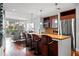 Modern kitchen with breakfast bar and stainless steel appliances at 912 Channelside Dr # 2320, Tampa, FL 33602