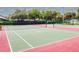 Two well-maintained tennis courts with nets and fencing at 9738 Fredericksburg Rd, Tampa, FL 33635