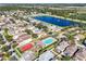 Aerial view of community pool and basketball court at 12019 Citrus Leaf Dr, Gibsonton, FL 33534