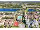 Aerial view of community pool and basketball court at 12019 Citrus Leaf Dr, Gibsonton, FL 33534