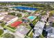 Aerial view of community pool and basketball court at 12019 Citrus Leaf Dr, Gibsonton, FL 33534