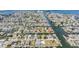 Aerial view showcasing waterfront community and homes at 13806 San Juan Ave, Hudson, FL 34667