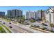 Aerial view of the building and surrounding area at 1591 Gulf Blvd # 504S, Clearwater Beach, FL 33767
