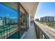 Spacious balcony with ocean view and seating area at 1591 Gulf Blvd # 504S, Clearwater Beach, FL 33767