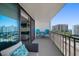 Relaxing balcony with outdoor seating and ocean view at 1591 Gulf Blvd # 504S, Clearwater Beach, FL 33767