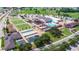 Community overview with pool, shuffleboard, and parking areas at 1906 Wolf Laurel Dr, Sun City Center, FL 33573