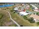 Aerial view showcasing the house's setting within a residential community at 1906 Wolf Laurel Dr, Sun City Center, FL 33573