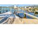 Private boat dock with lift and waterfront access at 4603 Topsail Trl, New Port Richey, FL 34652