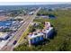 Aerial view of a residential building near a highway and a marina at 12077 Gandy N Blvd # 374, St Petersburg, FL 33702