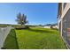 Landscaped backyard with lush green lawn at 12609 Pensacola Ct, Riverview, FL 33579