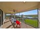 Enjoy serene lake views from this screened balcony at 12609 Pensacola Ct, Riverview, FL 33579