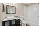 Bathroom with a modern vanity and a bathtub at 18106 Peregrines Perch Pl # 5204, Lutz, FL 33558