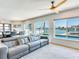 Spacious living area with water views and comfortable seating at 728 Pruitt Dr, Madeira Beach, FL 33708