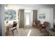 Bright sunroom with wicker chairs, a table, and access to the outdoors at 9950 47Th N Ave # 104, St Petersburg, FL 33708