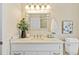 Clean bathroom with a vanity and a framed mirror at 11927 Middlebury Dr, Tampa, FL 33626