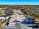 Aerial view showcasing house, pool, and neighborhood at 12345 Yellow Rose Cir, Riverview, FL 33569