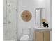 Modern bathroom with a glass shower and a floating vanity at 3020 W Santiago St # 5, Tampa, FL 33629