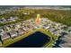 Aerial view showcasing the house's location in a residential neighborhood at 13423 White Sapphire Rd, Riverview, FL 33579