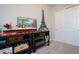 Stylish home office with a unique industrial-style console at 13423 White Sapphire Rd, Riverview, FL 33579