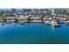 Property shown from above, located on a canal with boat slips at 17163 2Nd E St, North Redington Beach, FL 33708