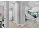 Bathroom with shower, toilet, and a linen closet at 2847 Calvano Dr, Land O Lakes, FL 34639