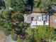 Bird's eye view of the property, showing house and large backyard at 4925 Alcazar S Way, St Petersburg, FL 33712