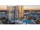 High-rise building with pool and marina; sunset views at 5120 Marina Way # 16002, Tampa, FL 33611