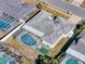 Bird's-eye view of the house, highlighting its pool and location at 8015 Idlebriar Ln, Port Richey, FL 34668